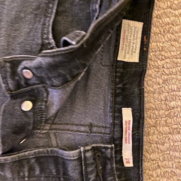 Levi’s Ribcage Straight Jeans Black - Picture 3 of 5